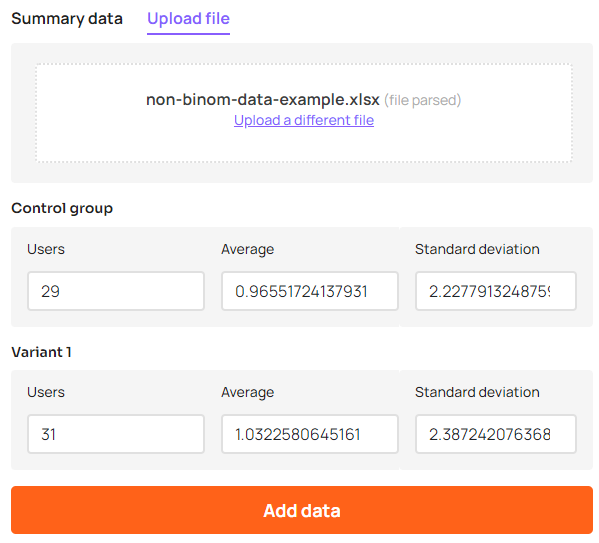 file uploaded and parsed successfully