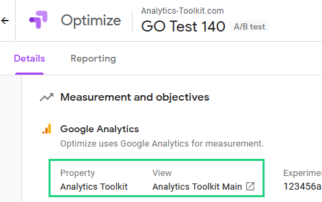 identify the correct Google Analytics view