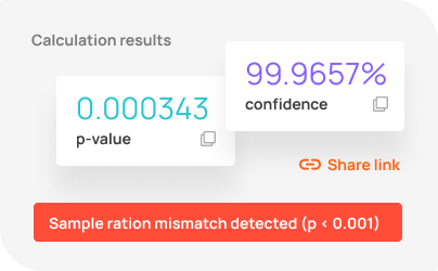 Example outcome of an SRM check